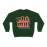 Phi Mu Retro Maya Crewneck Sweatshirts