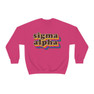 Sigma Alpha Retro Maya Crewneck Sweatshirts