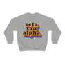 Zeta Tau Alpha Retro Maya Crewneck Sweatshirts