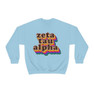 Zeta Tau Alpha Retro Maya Crewneck Sweatshirts