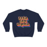 Zeta Tau Alpha Retro Maya Crewneck Sweatshirts