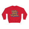 Zeta Tau Alpha Retro Maya Crewneck Sweatshirts
