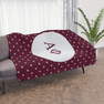 Alpha Phi Polka Dots Tan Sherpa Blanket - Giant Size!