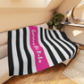 Gamma Phi Beta Stripes Tan Sherpa Blanket - Giant Size!