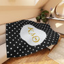 Kappa Alpha Theta Polka Dots Tan Sherpa Blanket - Giant Size!