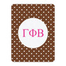 Gamma Phi Beta Polka Dots Tan Sherpa Blanket - Giant Size!