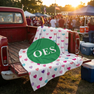 Order of the Eastern Star Hearts Tan Sherpa Blanket - Giant Size!