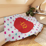 Chi Omega Hearts Tan Sherpa Blanket - Giant Size
