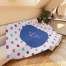 Delta Gamma Hearts Tan Sherpa Blanket - Giant Size