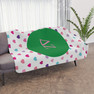 Delta Zeta Hearts Tan Sherpa Blanket - Giant Size!