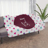 Printify Gamma Sigma Sigma Hearts Tan Sherpa Blanket - Giant Size! 