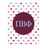 PTG Pi Beta Phi Hearts Tan Sherpa Blanket - Giant Size!