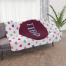 PTG Pi Beta Phi Hearts Tan Sherpa Blanket - Giant Size!