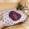 PTG Pi Beta Phi Hearts Tan Sherpa Blanket - Giant Size!