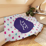 Sigma Sigma Sigma Hearts Tan Sherpa Blanket - Giant Size!
