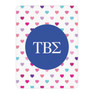 Tau Beta Sigma Hearts Tan Sherpa Blanket - Giant Size!