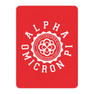 Printify Alpha Omicron Pi Seal Sherpa Blanket - Giant Size! 