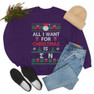 Printify Sigma Nu All I Want For Christmas Crewneck Sweatshirt 