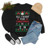 Printify Sigma Nu All I Want For Christmas Crewneck Sweatshirt 