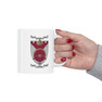 Printify Phi Sigma Rho Crest Ceramic Coffee Cup, 11oz. 