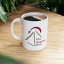 Printify Phi Sigma Rho Pyramid Ceramic Coffee Cup, 11oz. 