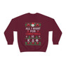 Printify Kappa Delta Phi All I Want For Christmas Crewneck Sweatshirt 