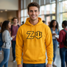 Zeta Psi Lettered Hooded