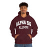 Printify Alpha Sigma Phi Alumni Hooded Sweatshirt 
