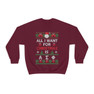 Alpha Sigma Phi All I Want For Christmas Crewneck Sweatshirt