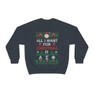 Printify Alpha Sigma Phi All I Want For Christmas Crewneck Sweatshirt 