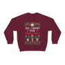 Printify Phi Sigma Pi All I Want For Christmas Crewneck Sweatshirt 