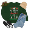 Printify Phi Sigma Pi All I Want For Christmas Crewneck Sweatshirt 