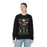 Printify Phi Sigma Pi All I Want For Christmas Crewneck Sweatshirt 