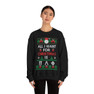 Printify Pi Lambda Phi All I Want For Christmas Crewneck Sweatshirt 