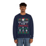 Printify Pi Lambda Phi All I Want For Christmas Crewneck Sweatshirt 