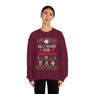 Printify Pi Lambda Phi All I Want For Christmas Crewneck Sweatshirt 