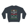 Printify Pi Lambda Phi All I Want For Christmas Crewneck Sweatshirt 