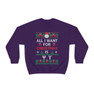 Printify Psi Upsilon All I Want For Christmas Crewneck Sweatshirt 