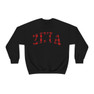 Zeta Tau Alpha Christmas Plaid Nickname Crewnecks