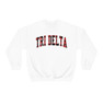 Printify Delta Delta Delta Christmas Plaid Nickname Crewnecks 