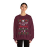 Delta Phi All I Want For Christmas Crewneck Sweatshirt