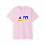 Delta Upsilon Two Toned Greek Lettered T-shirts