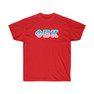 Phi Beta Kappa Two Toned Greek Lettered T-shirts