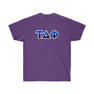 Tau Delta Phi Two Toned Greek Lettered T-shirts