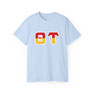 Theta Tau Two Toned Greek Lettered T-shirts