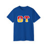 Theta Tau Two Toned Greek Lettered T-shirts