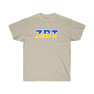 Zeta Beta Tau Two Toned Greek Lettered T-shirts