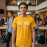 Zeta Psi Two Toned Greek Lettered T-shirts