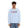 Alpha Chi Rho Two Toned Greek Lettered Crewneck Sweatshirts