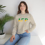 Alpha Gamma Rho Two Toned Greek Lettered Crewneck Sweatshirts